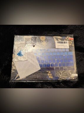 MacBook Pro 14 Case Keyboard Cover Floral Blue